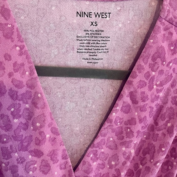 NWT Nine West Flutter Sleeve Wrap Dress - Picture 5 of 5